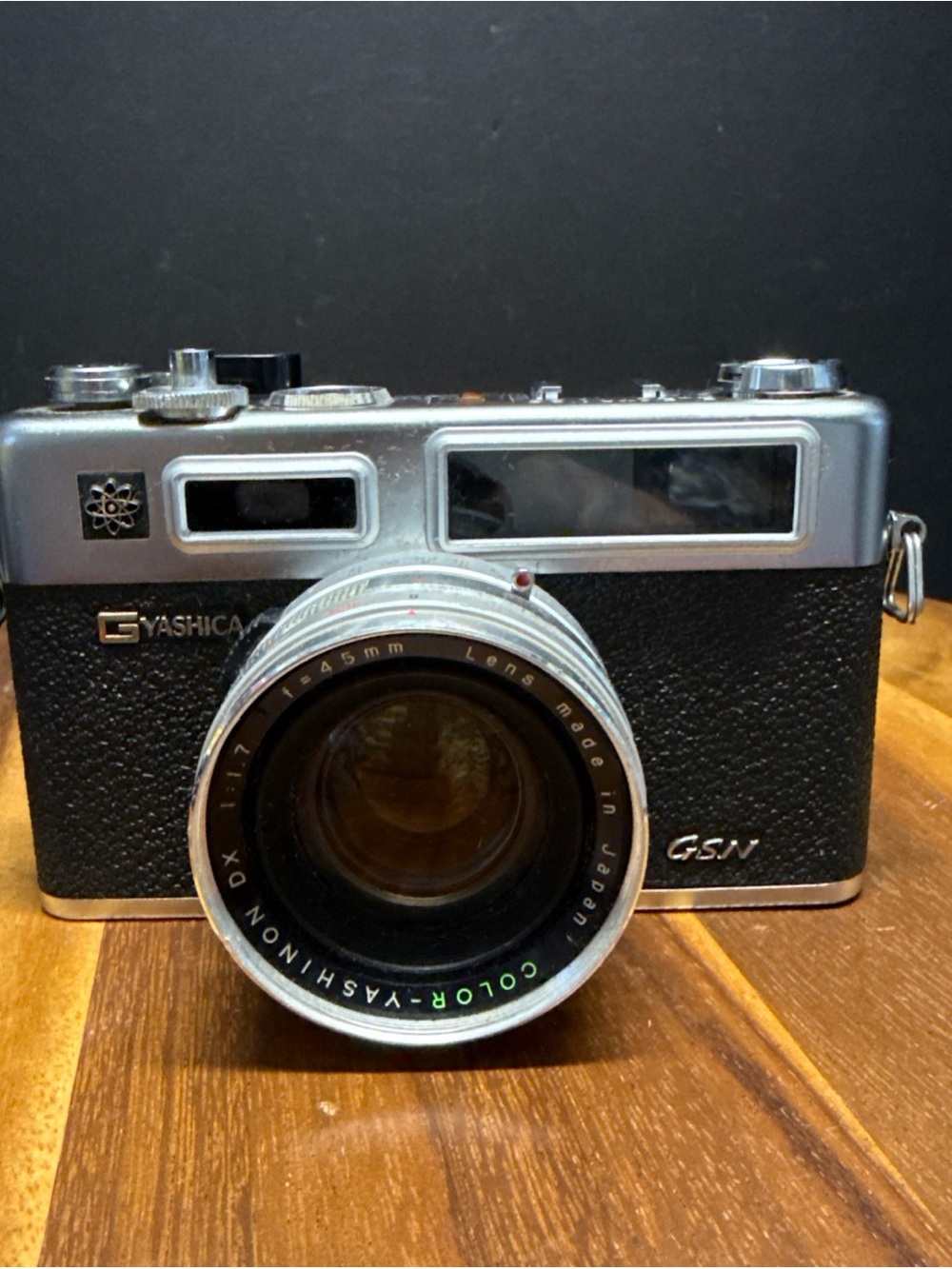 ashica Electro 35 GSN Camera Yashinon DX 1:1.7 f=45mm Lens For Parts Untested